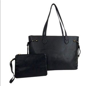 Black Tote & Matching Wristlet